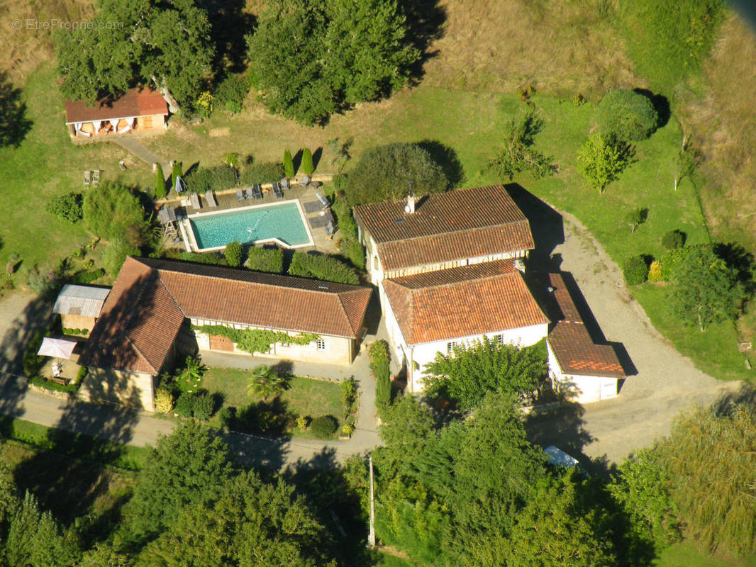 vue aérienne - Maison à MARCIAC