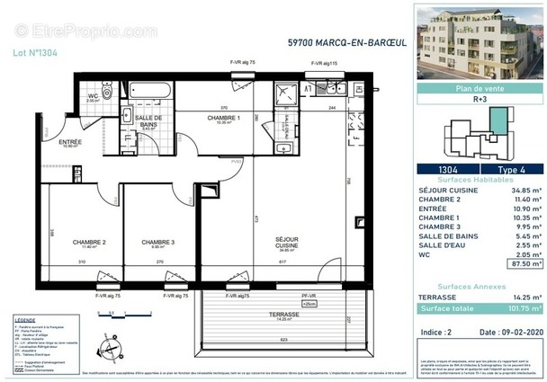 Appartement à MARCQ-EN-BAROEUL