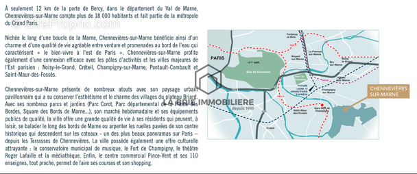 Appartement à CHENNEVIERES-SUR-MARNE