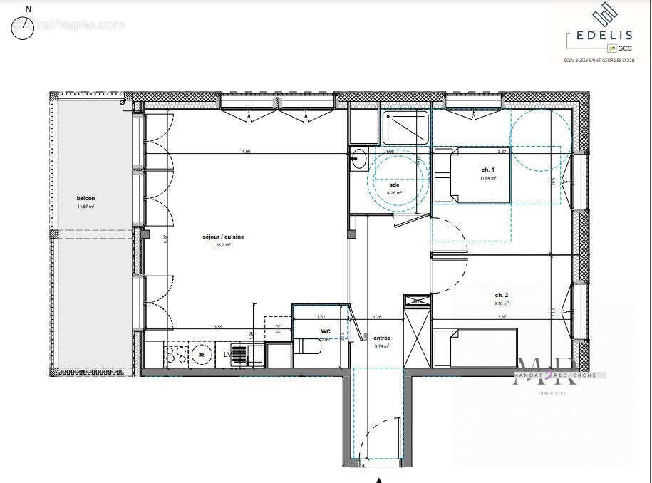 Appartement à BUSSY-SAINT-GEORGES