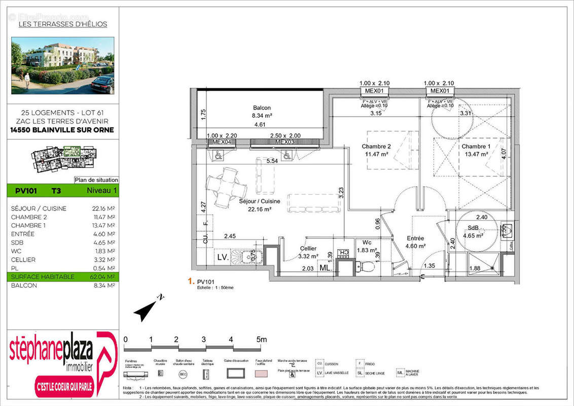 Appartement à BLAINVILLE-SUR-ORNE