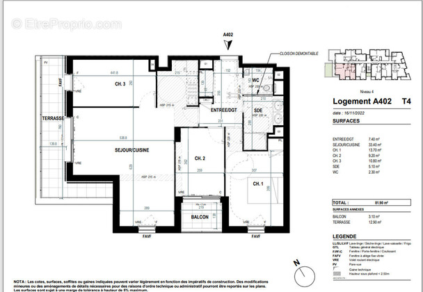 Appartement à SAINT-NAZAIRE