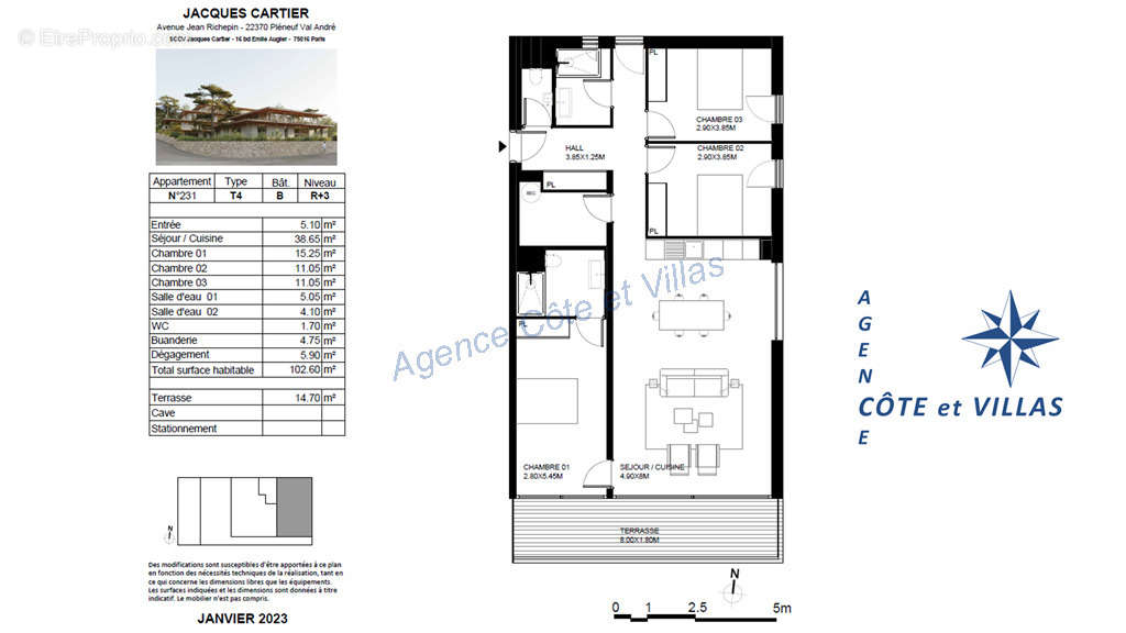 Appartement à PLENEUF-VAL-ANDRE