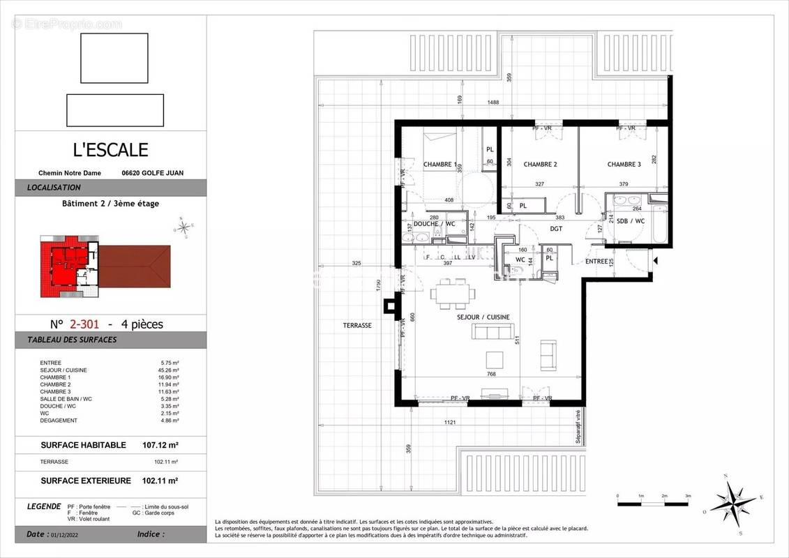 Appartement à VALLAURIS