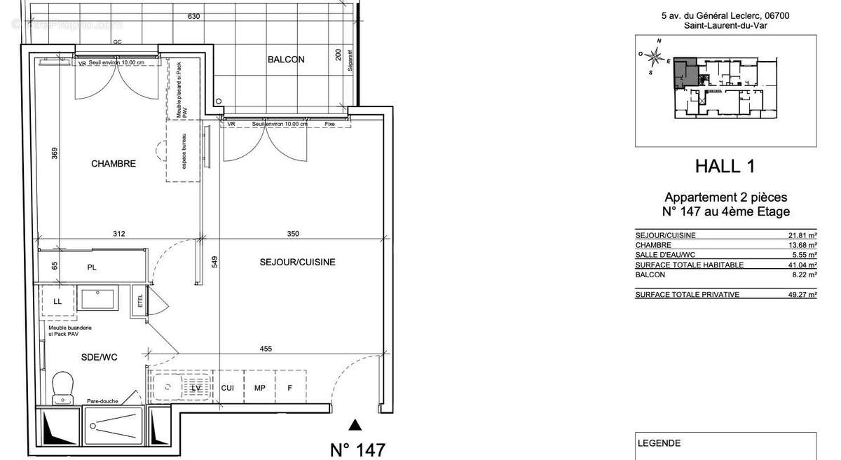 Appartement à SAINT-LAURENT-DU-VAR