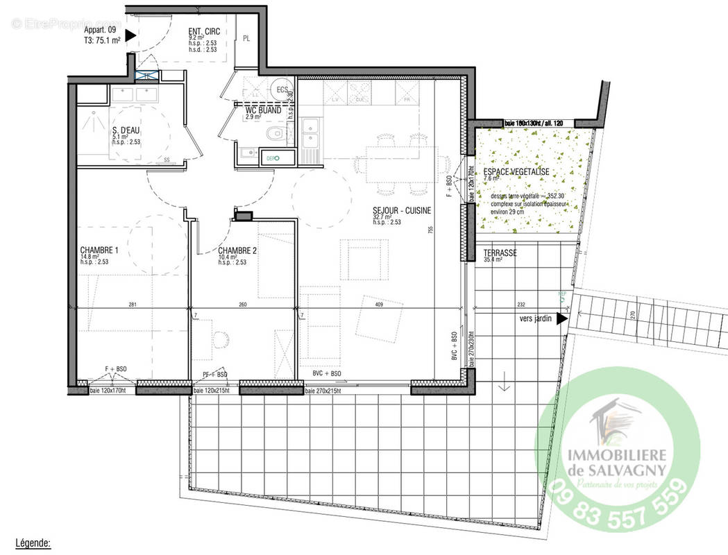 Appartement à LA TOUR-DE-SALVAGNY