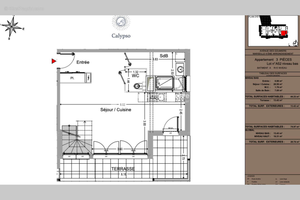 Appartement à MARSEILLE-8E