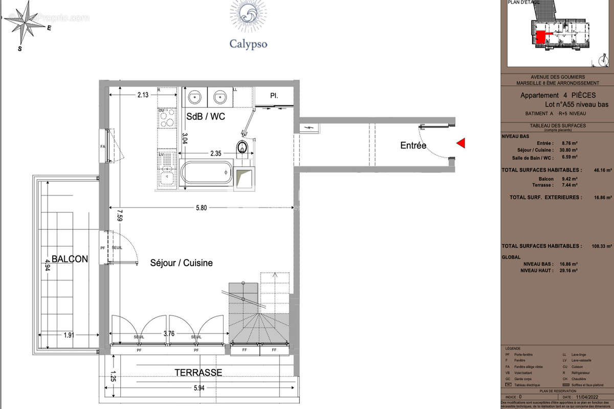 Appartement à MARSEILLE-8E