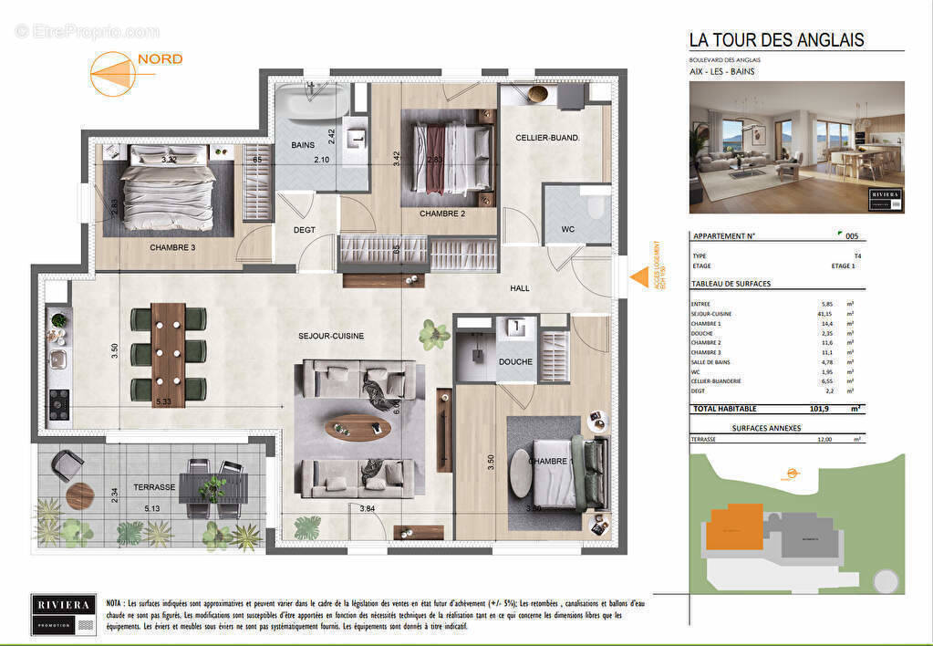 Appartement à AIX-LES-BAINS