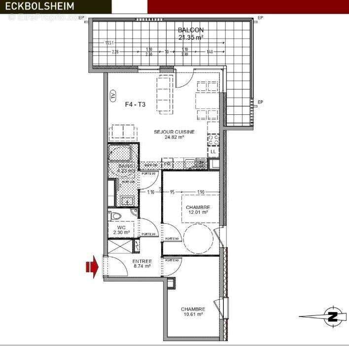 Appartement à ECKBOLSHEIM