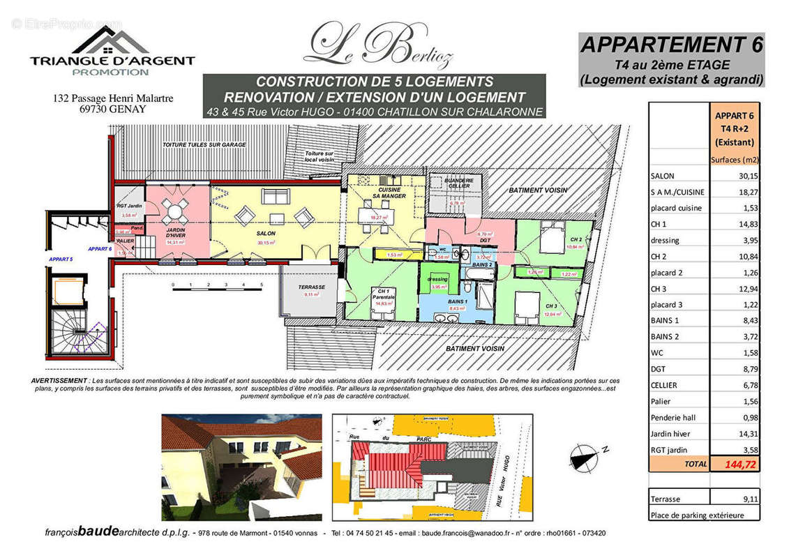 Appartement à CHATILLON-SUR-CHALARONNE