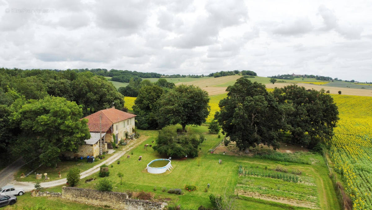 vue aérienne aerial view 2 - Maison à LA SAUVETAT