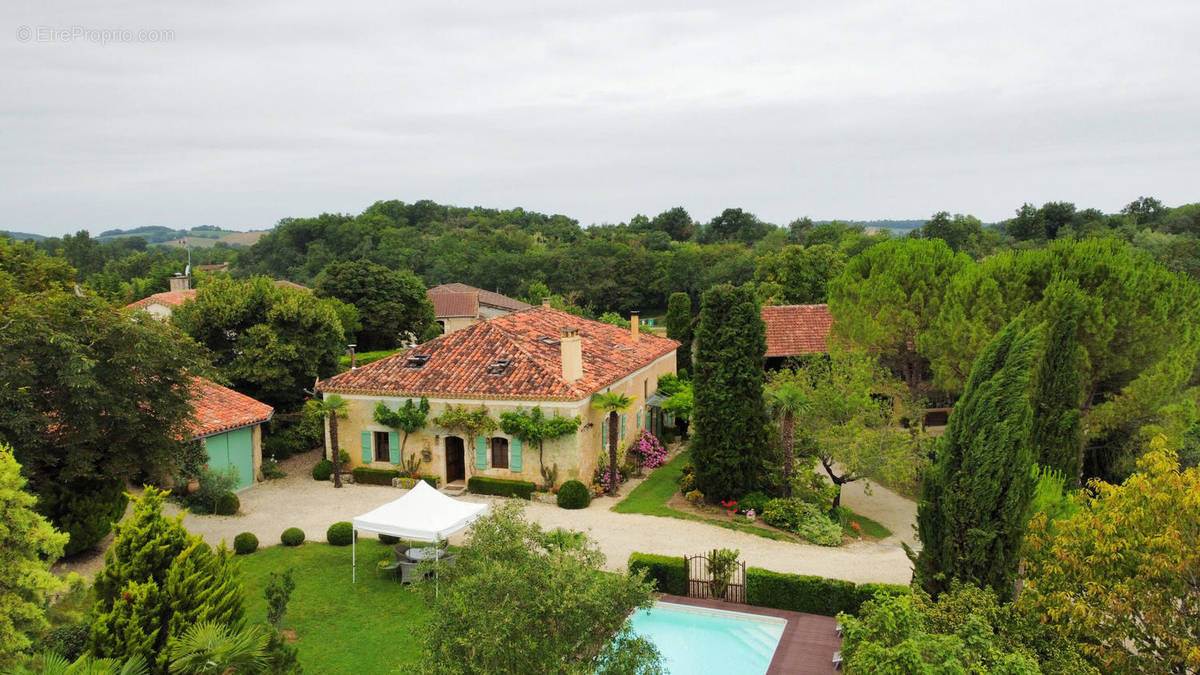 vue aérienne aerial view 1 - Maison à CASTERA-VERDUZAN