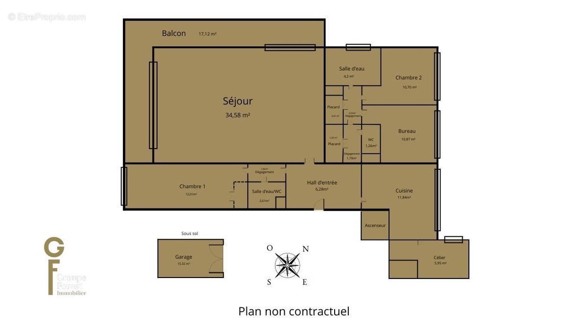 PLAN NON CONTRACTUEL - Appartement à CROIX