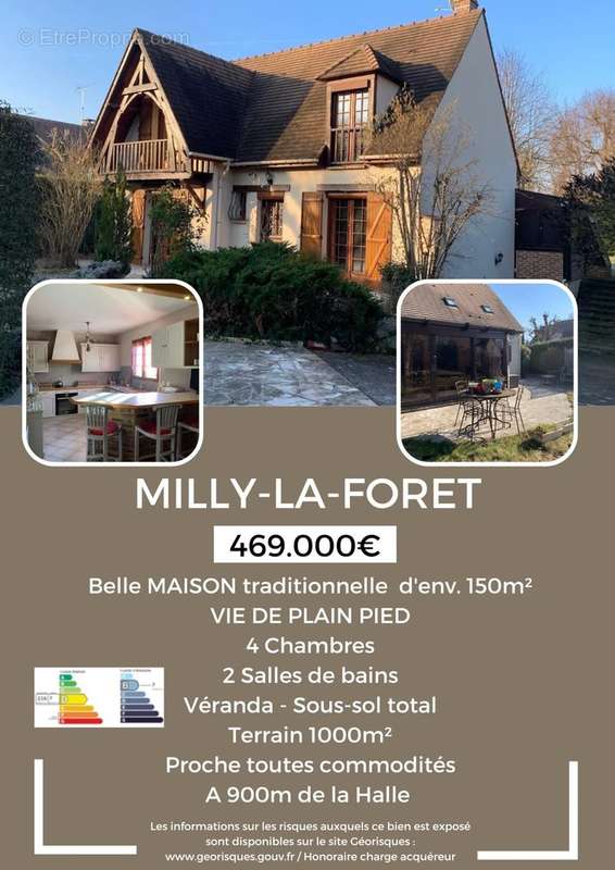 Maison à MILLY-LA-FORET