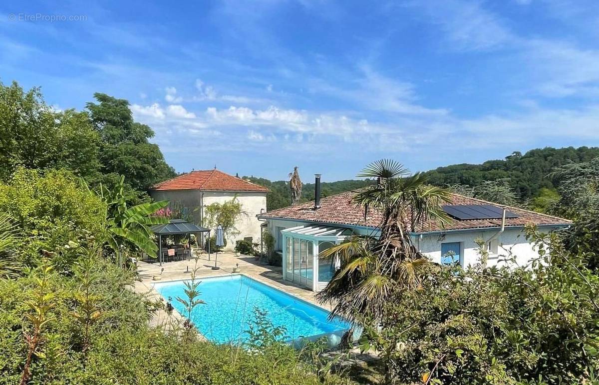 Les maisons  et  la piscince - Maison à LAROQUE-TIMBAUT