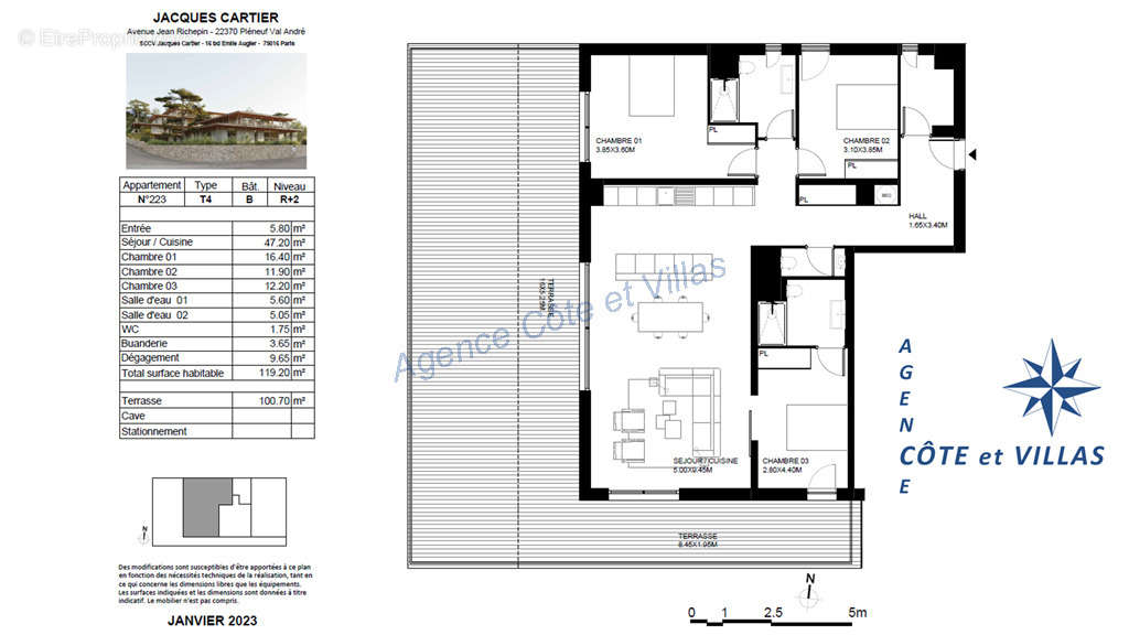 Appartement à PLENEUF-VAL-ANDRE