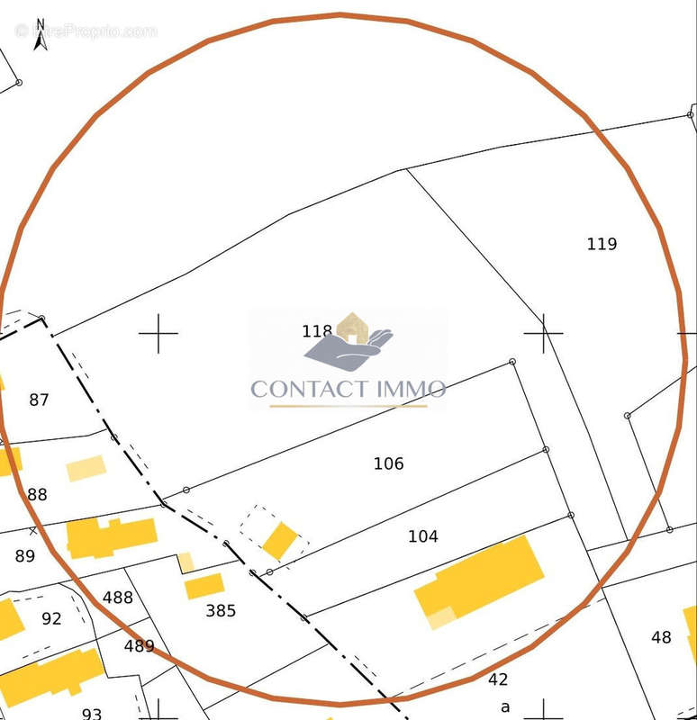 cadastre - Terrain à SAINT-NICOLAS-DU-PELEM