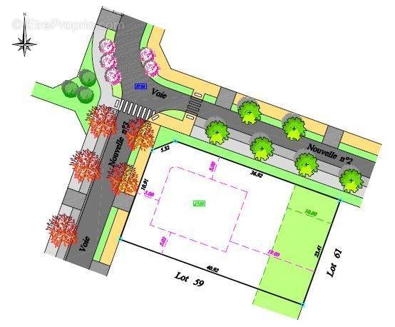 Plan terrain constructible, petite parcelle, libre constructeur, projet immobilier - Terrain à SAUCATS