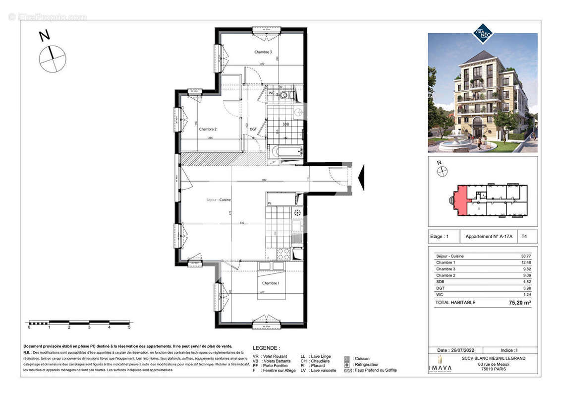 Appartement à LE BLANC-MESNIL