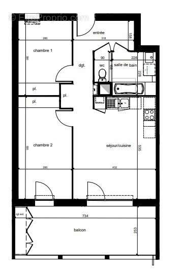 Appartement à LE BOUSCAT