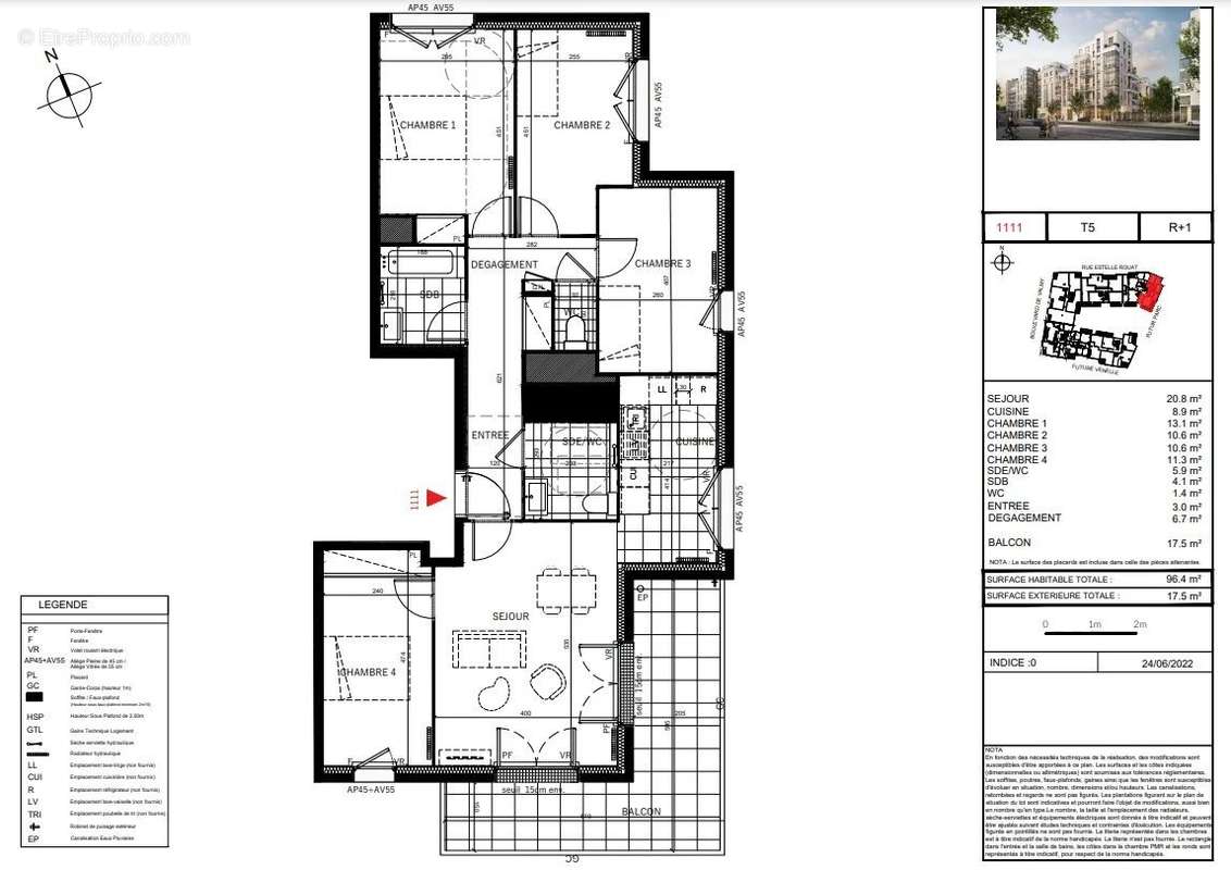 Appartement à COLOMBES