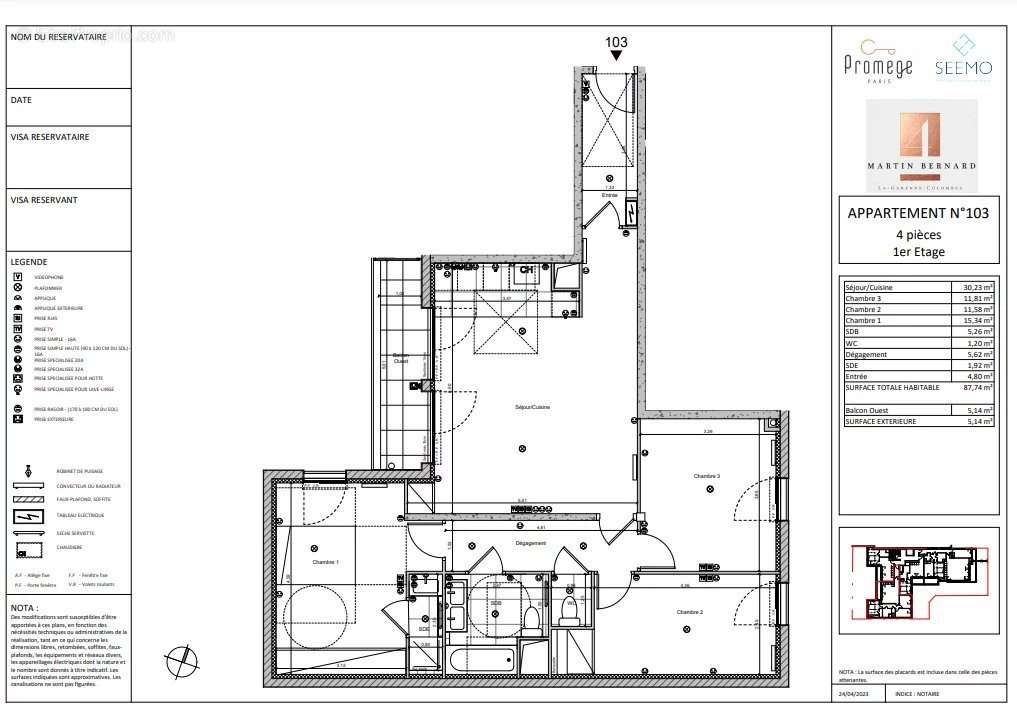 Appartement à LA GARENNE-COLOMBES