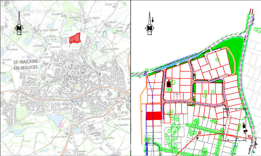 Lotissement de 59 lots. - Terrain à LA RENAUDIERE