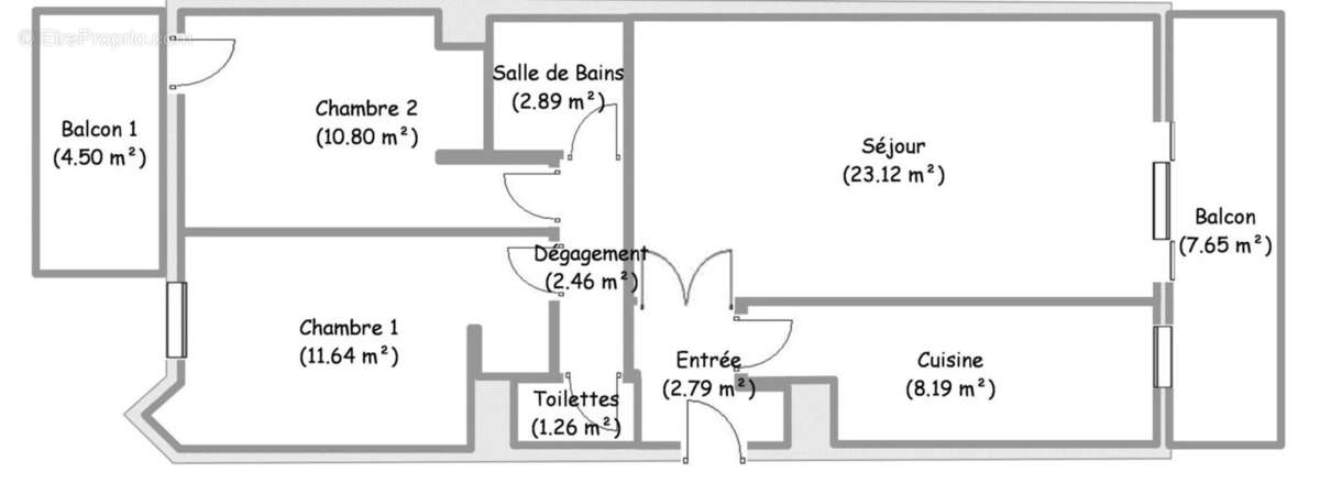 Appartement à PARIS-20E