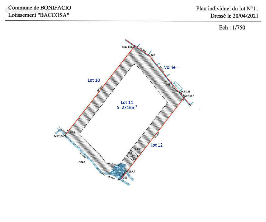 Terrain à BONIFACIO