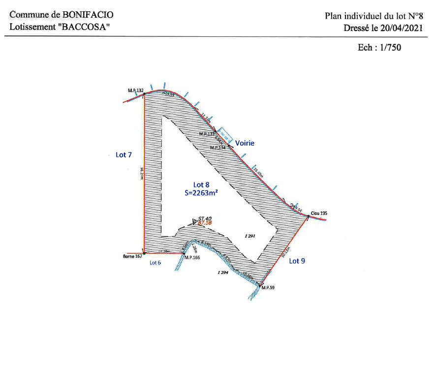 Terrain à BONIFACIO