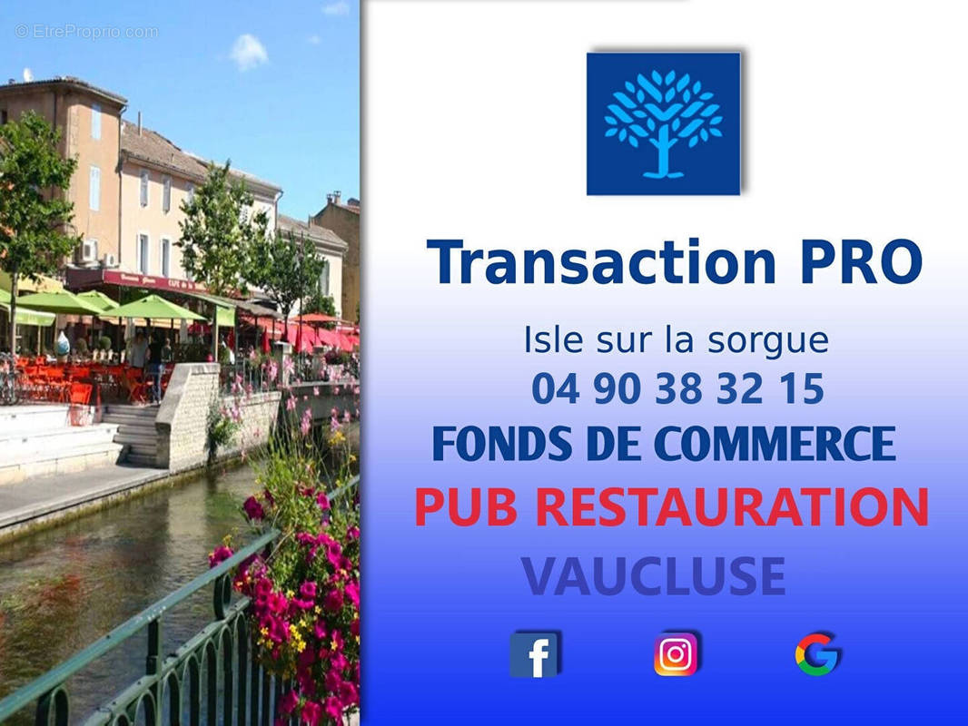 Commerce à L&#039;ISLE-SUR-LA-SORGUE