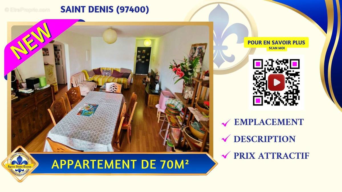 Appartement à SAINT-DENIS