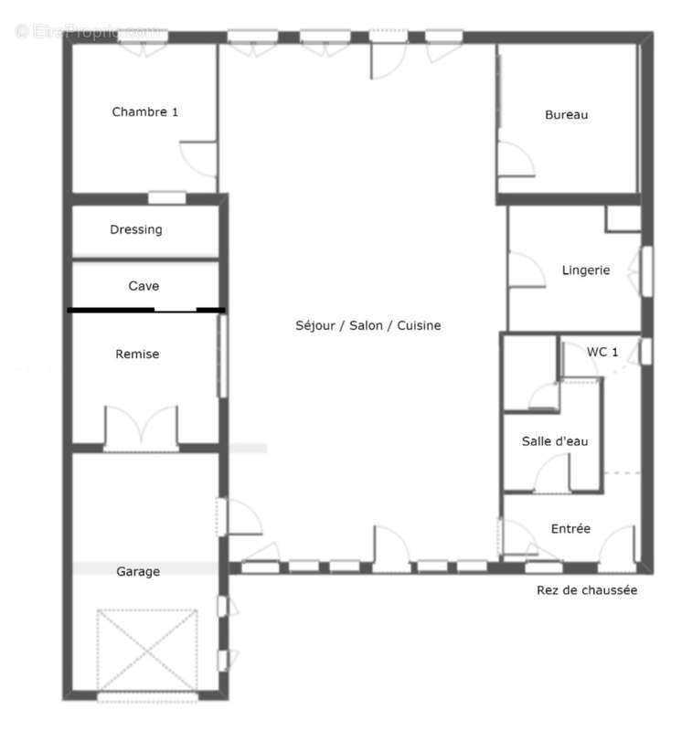 Plans du RDC - Maison à BAUGE