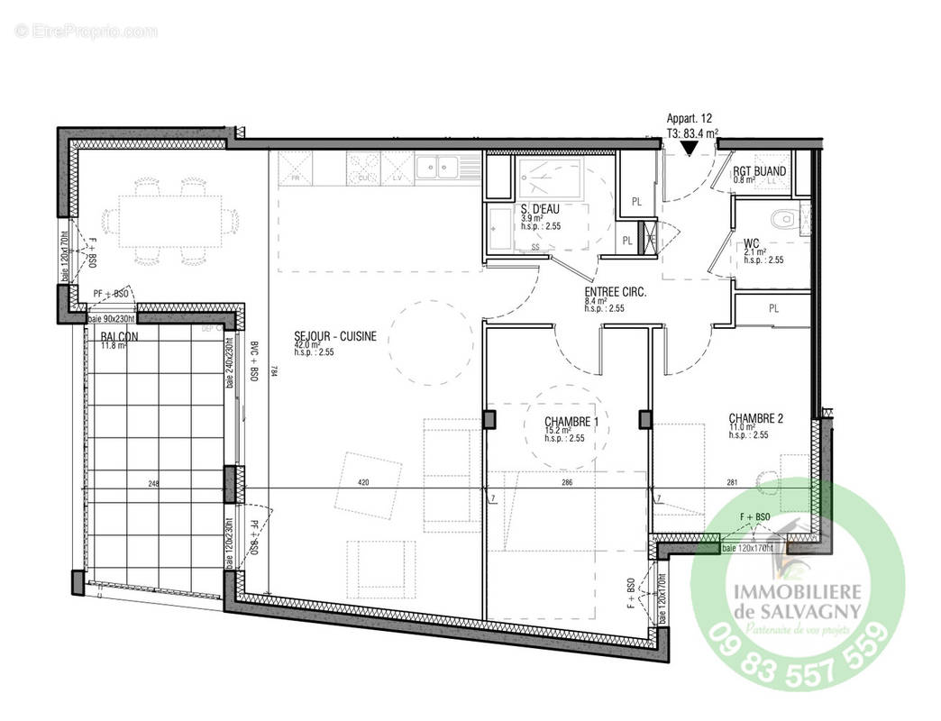 Appartement à CHARBONNIERES-LES-BAINS