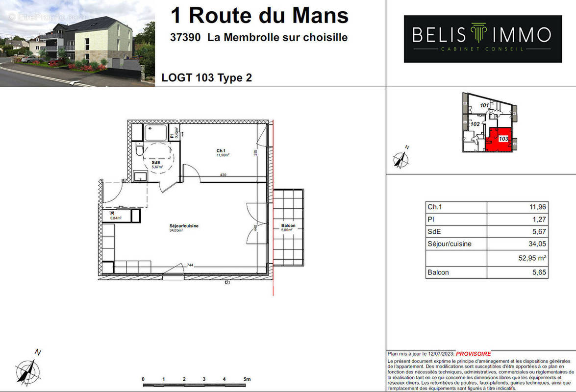 Appartement à LA MEMBROLLE-SUR-CHOISILLE