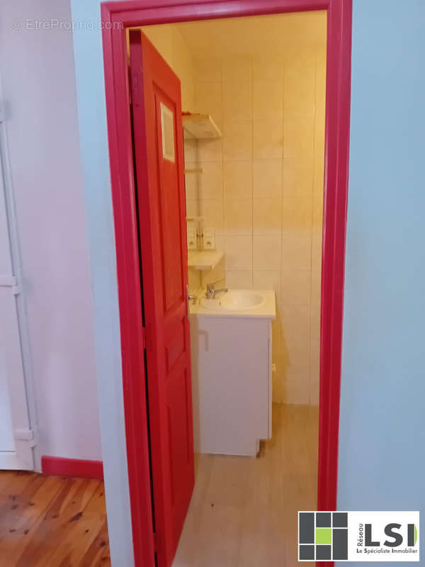 salle d&#039;eau avec douche et wc - Appartement à BRIVES-CHARENSAC