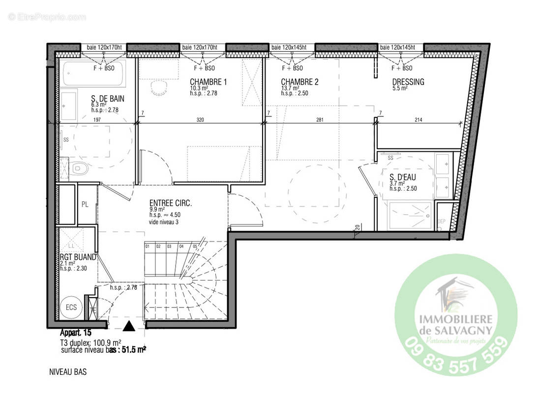 Appartement à LA TOUR-DE-SALVAGNY