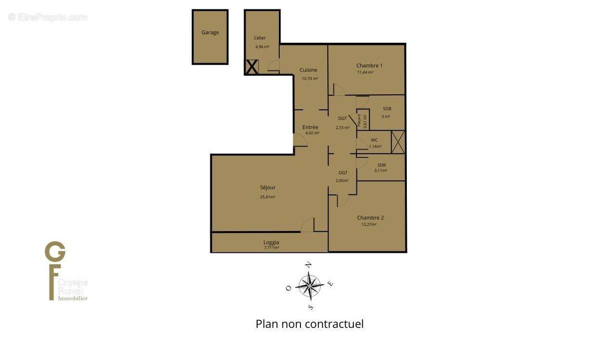 PLAN NON CONTRACTUEL - Appartement à CROIX