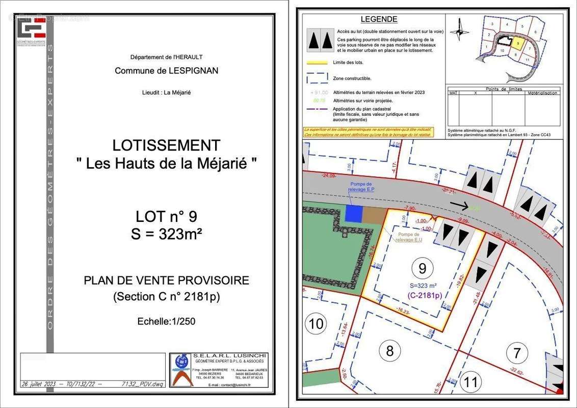 Terrain à LESPIGNAN