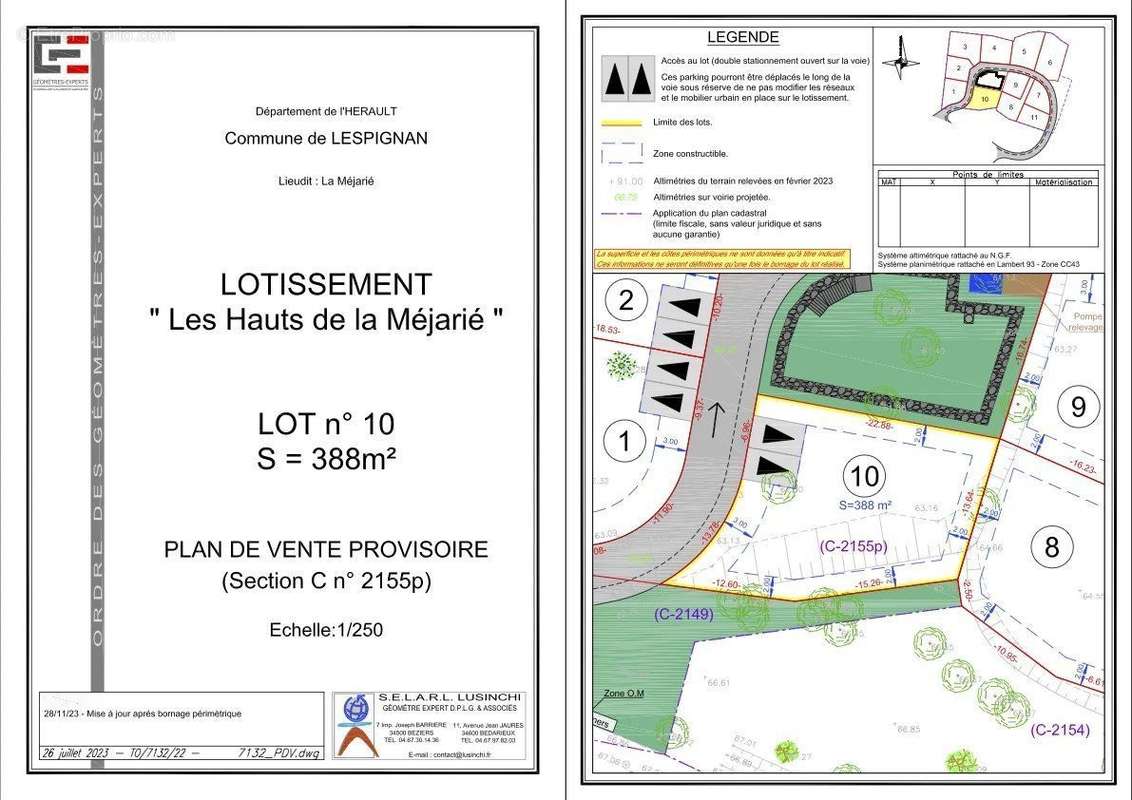 Terrain à LESPIGNAN