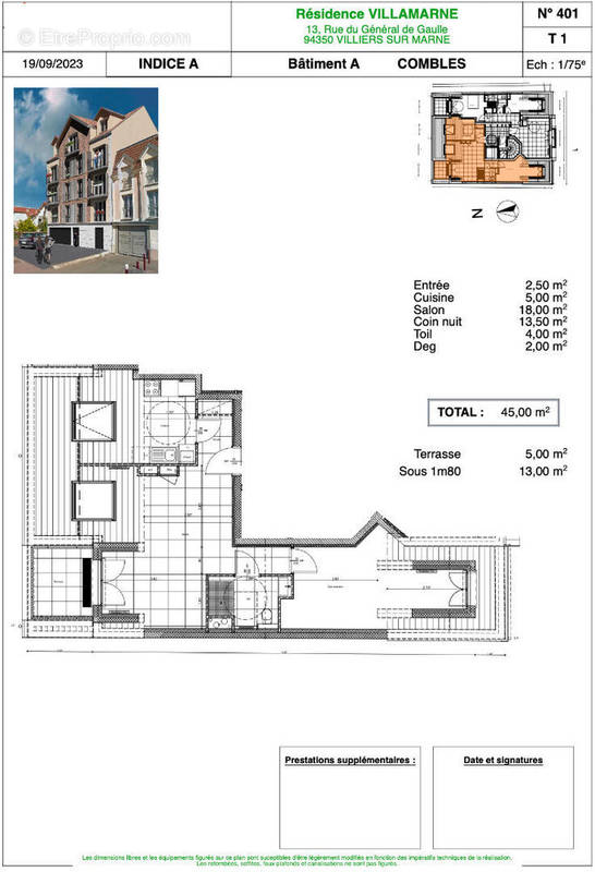 Appartement à VILLIERS-SUR-MARNE