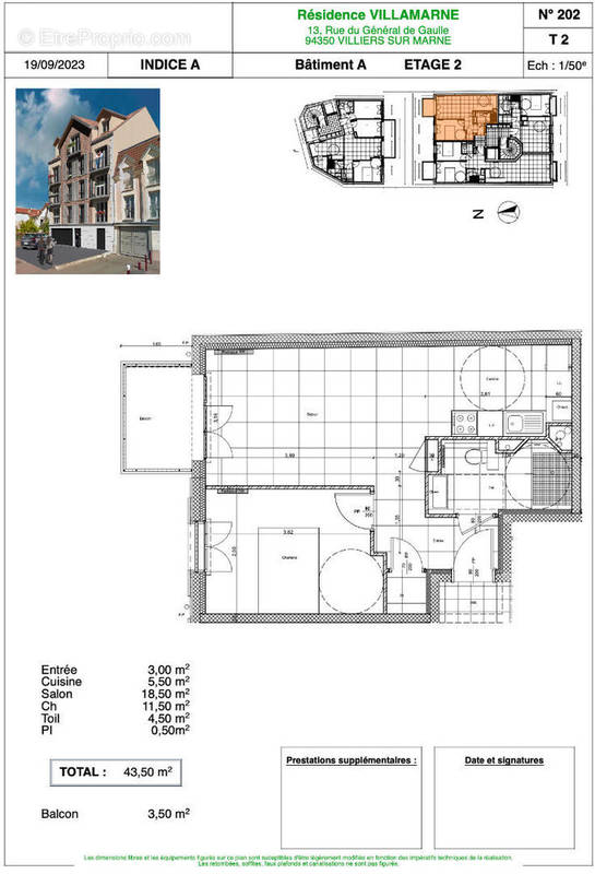 Appartement à VILLIERS-SUR-MARNE