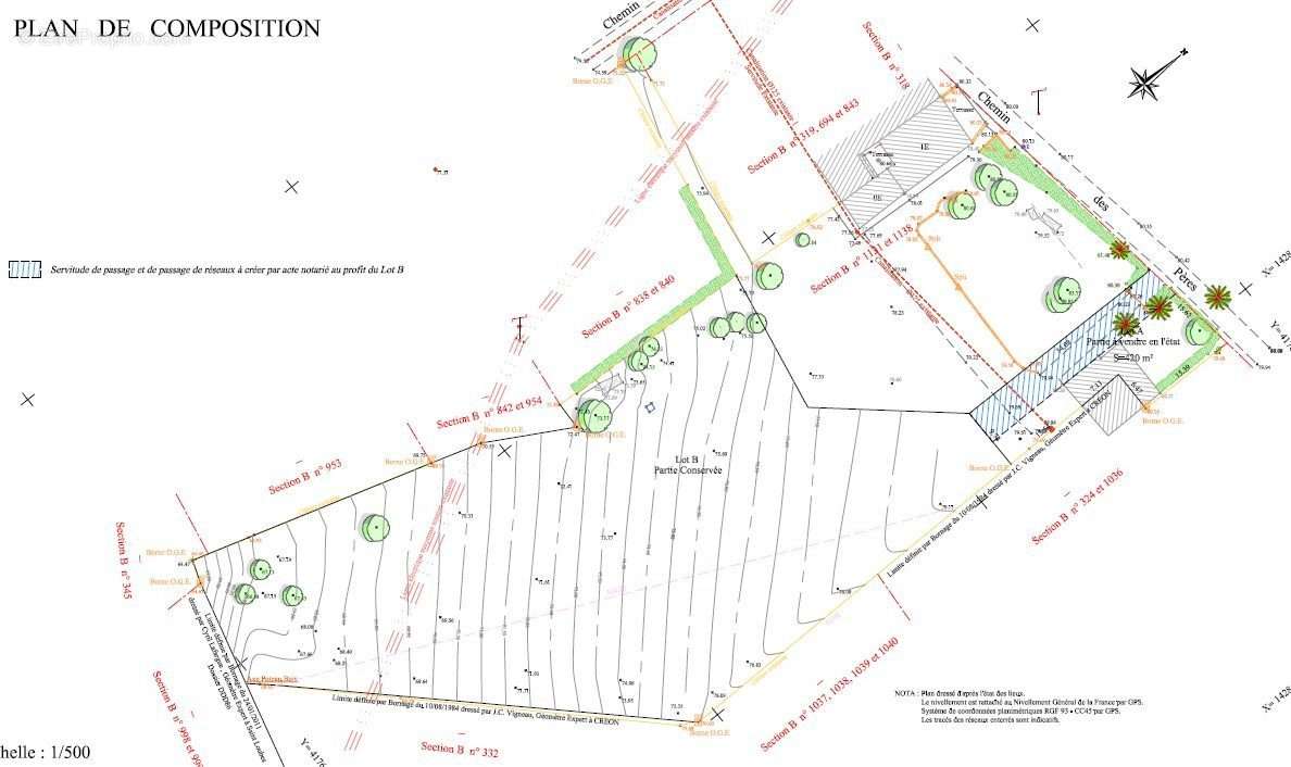 Terrain à bâtir, grande parcelle, proche Bordeaux, 33 gironde, projet immobilier, plan de composition, libre constructeur - Terrain à BAURECH