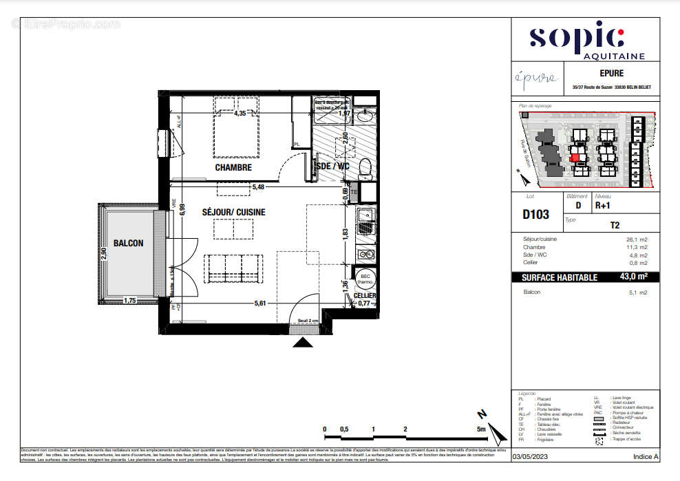 Appartement à BELIN-BELIET