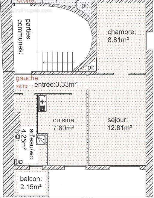 Plan de l&#039;appartement - Appartement à SETE