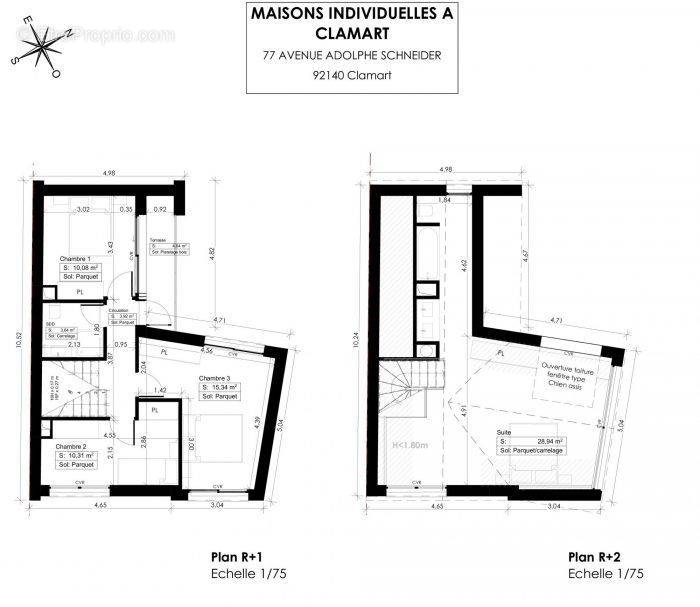 Maison a louer clamart - 5 pièce(s) - 141 m2 - Surfyn