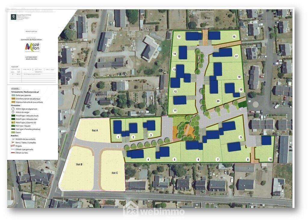 Lotissement communal - Les Champs de Mazé - Terrain à MAZE