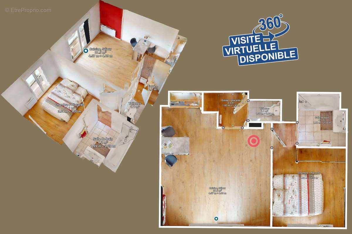 Plan de l&#039;appartement - Appartement à PUBLIER