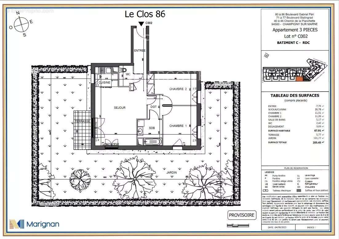 Appartement à CHAMPIGNY-SUR-MARNE